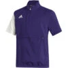 Adidas Mens Stadium 1/4 Zip Woven Short Sleeve Golf Top -Baccarat shop 142065007