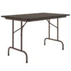 Correll 30" X 48" Walnut Light Duty Melamine Folding Table With Brown Frame -Baccarat shop 1943979