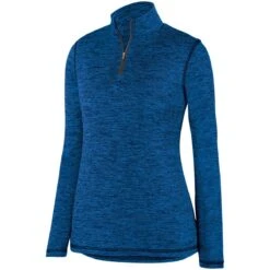Augusta Women's Intensify Black Heather 1/4 ZIP Pullover -Baccarat shop 65978364