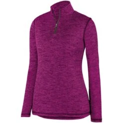 Augusta Women's Intensify Black Heather 1/4 ZIP Pullover -Baccarat shop 65978634