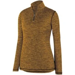 Augusta Women's Intensify Black Heather 1/4 ZIP Pullover -Baccarat shop 65978641