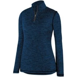 Augusta Women's Intensify Black Heather 1/4 ZIP Pullover -Baccarat shop 65979222