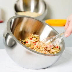 American Metalcraft AB12 108 Oz. Double Wall Angled Insulated Serving Bowl - Stainless Steel