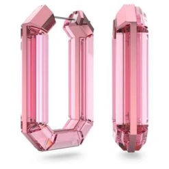 Swarovski - Lucent Pink Crystal Hoop Earrings