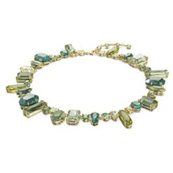 Swarovski - Gema Necklace Green Gold-Tone Plated