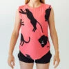 Faye+Florie Panther Print Muscle Tank (W) -Baccarat shop CYF0F PNK 1