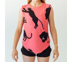 Faye+Florie Panther Print Muscle Tank (W)