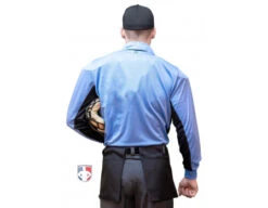 Smitty V2 Major League Replica Long Sleeve Umpire Shirt - Sky Blue With Black -Baccarat shop S315 SB Smitty V2 Major League Replica Long Sleeve Umpire Shirt Sky Blue with Black back cp 1