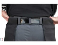 Smitty Performance Poly Spandex Charcoal Grey Plate Umpire Pants -Baccarat shop S392 SMITTY PERFORMANCE POLY SPANDEX CHARCOAL GREY PLATE UMPIRE PANTS BACK CLOSE UP 2