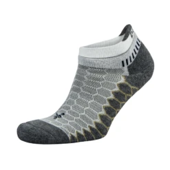Balega Silver No Show White Grey Socks