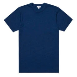 Sunspel Indigo Dyed Cotton Riviera T-Shirt Real Indigo