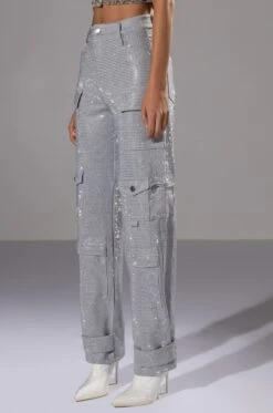 AMMO BONNE SOIREE RHINESTONE CARGO PANTS