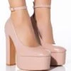 AZALEA WANG NIGHT MOVES PLATFORM PUMP IN NUDE -Baccarat shop azalea wang night moves platform pump in nude nude 1 1