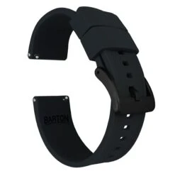 Black | Elite Silicone -Baccarat shop black elite silicone elite silicone barton watch bands 22mm black pvd standard 372915
