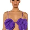 WHAT ITS LIKE FLORAL APPLIQUE BRALETTE -Baccarat shop danza kuduro abstract floral bralette purple 1 1