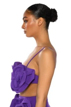 WHAT ITS LIKE FLORAL APPLIQUE BRALETTE -Baccarat shop danza kuduro abstract floral bralette purple 5 5