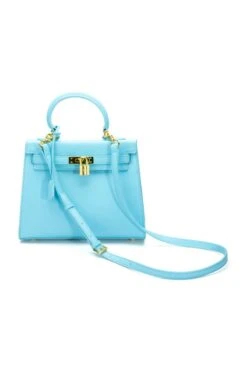 WORK IT PU LEATHER LIGHT BLUE BAG -Baccarat shop work it pu leather light blue bag blue 5 5